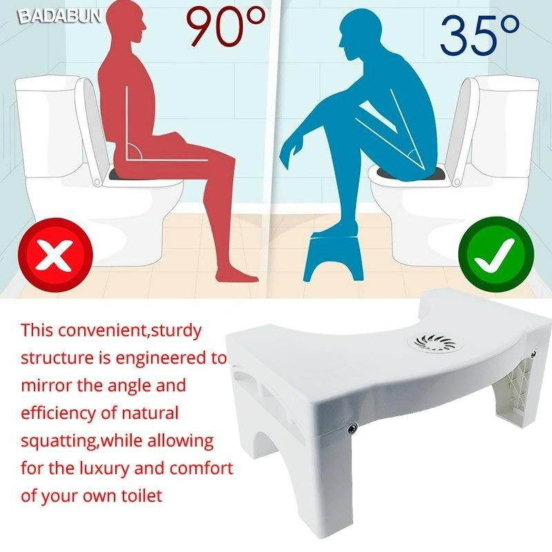Plastic Foldable Anti-Constipation Potty Training Stool with Air Freshener Slot - Dragbuy