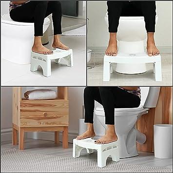 Plastic Foldable Anti-Constipation Potty Training Stool with Air Freshener Slot - Dragbuy