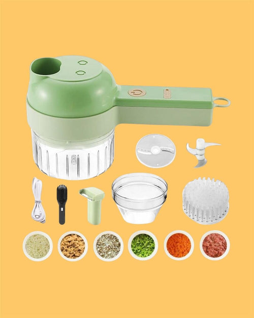 4 in 1 Portable Electric Vegetable Cutter Set - Dragbuy