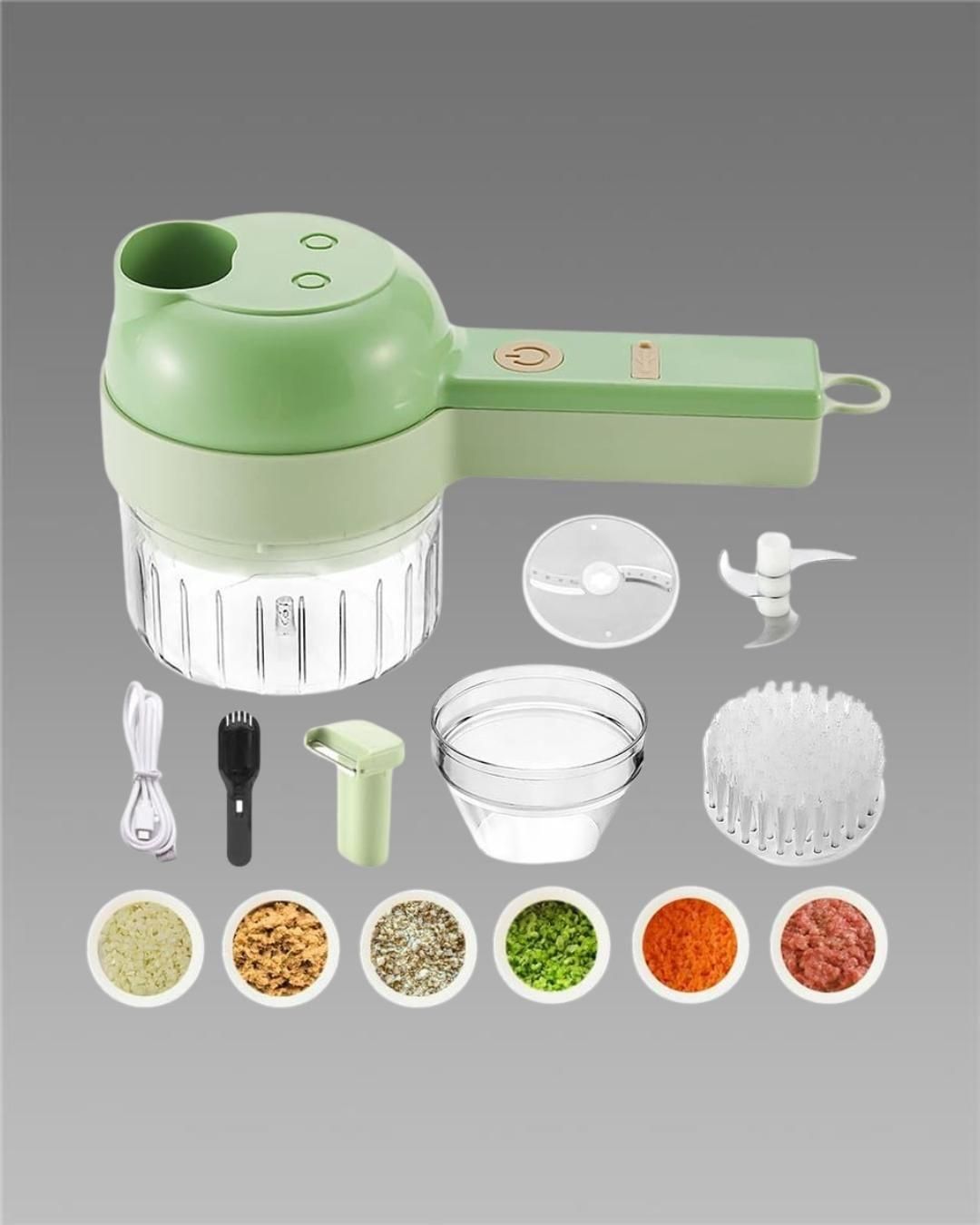 4 in 1 Portable Electric Vegetable Cutter Set - Dragbuy